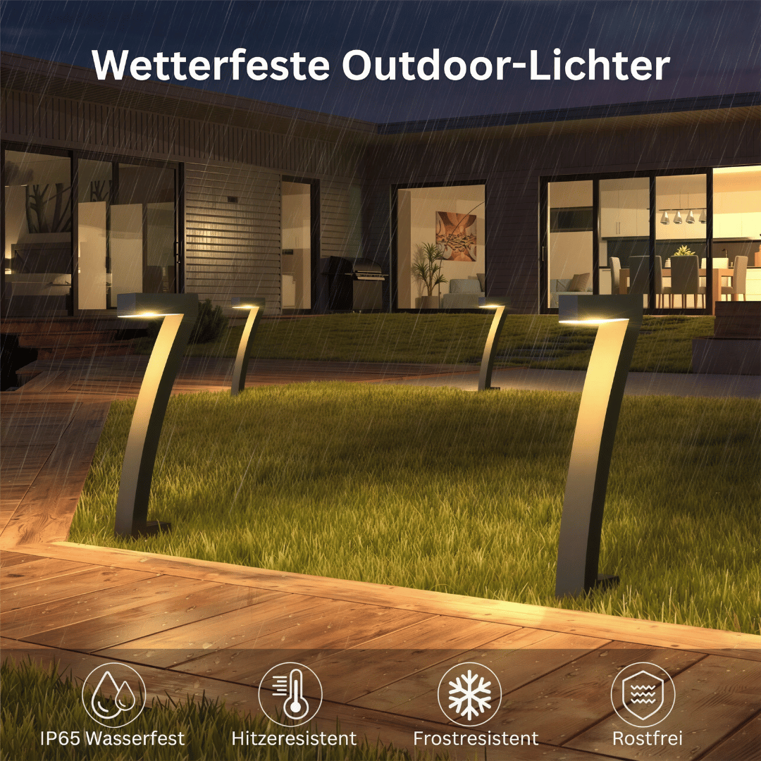 Premium Solar Gartenlichter - 4/8 wasserdichte LED Außenleuchten für Wege, Terrasse, Einfahrt & Garten