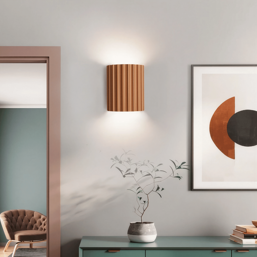 Lumora Nordic Wandlampe - Moderne Resin Wandleuchte für Schlafzimmer, Wohnzimmer & Flur, stilvolles Designlicht