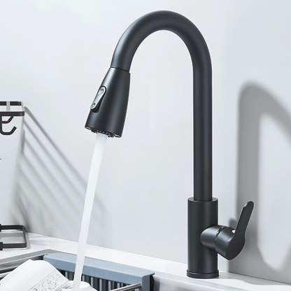 Versa Küchenarmatur – Moderner Wasserhahn mit ausziehbarem Sprühkopf für Warm- und Kaltwasser