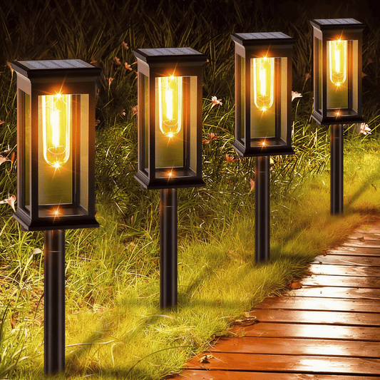 Solaro Garten Solarleuchten – LED Wegbeleuchtung für Außen, solarbetrieben & wasserdicht, ideal für Hof, Rasen & Gartenwege