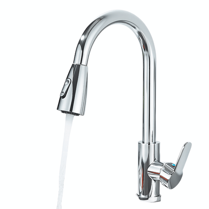 Versa Küchenarmatur – Moderner Wasserhahn mit ausziehbarem Sprühkopf für Warm- und Kaltwasser