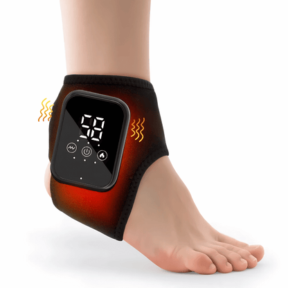 Wärmetherapie-Bandage für Knöchel – Elektrisches Massagegerät mit 3 Heizstufen & Vibration für Schmerzlinderung & Durchblutung