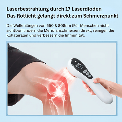 Rotlicht-Lasertherapiegerät – 650 nm / 808 nm Rotlicht- und Kaltlaser-Behandlung bei Arthrose, Gelenk- und Muskelschmerzen