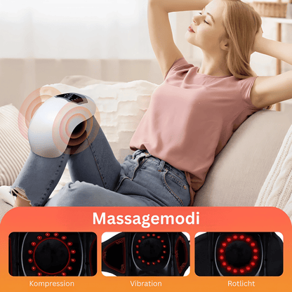 Smartes Knie-Massagegerät - Intelligente Massage mit Luftdruck, Vibration & Wärme für Knie, Schulter & Ellbogen