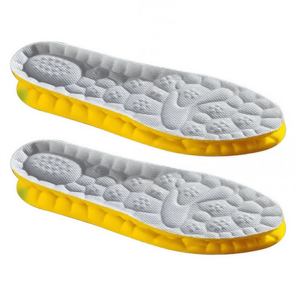 4D Sport Einlegesohlen - Orthopädische PU Schuheinlagen mit Dämpfung, weichem Fußbett & atmungsaktiver Polsterung