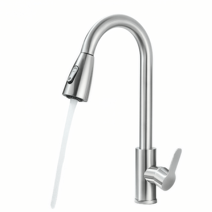 Versa Küchenarmatur – Moderner Wasserhahn mit ausziehbarem Sprühkopf für Warm- und Kaltwasser