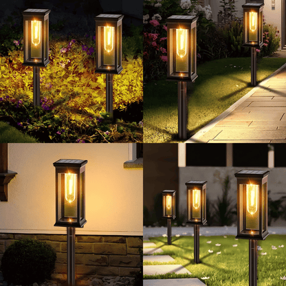 Solaro Garten Solarleuchten – LED Wegbeleuchtung für Außen, solarbetrieben & wasserdicht, ideal für Hof, Rasen & Gartenwege