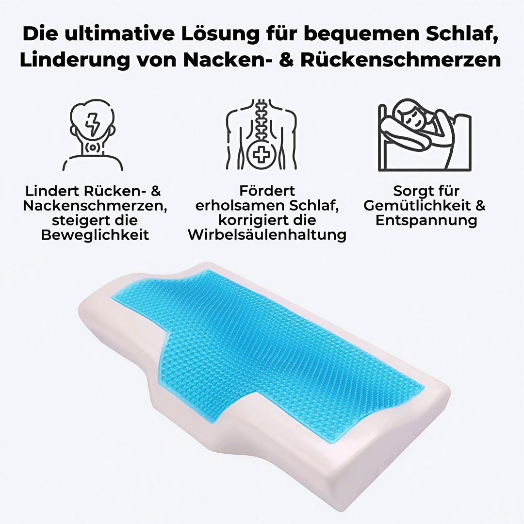 Nachtruhe - Orthopädisches Kopfkissen für Seitenschläfer mit Ergonomischer Form