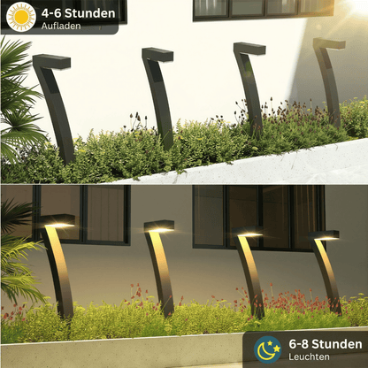 Premium Solar Gartenlichter - 4/8 wasserdichte LED Außenleuchten für Wege, Terrasse, Einfahrt & Garten