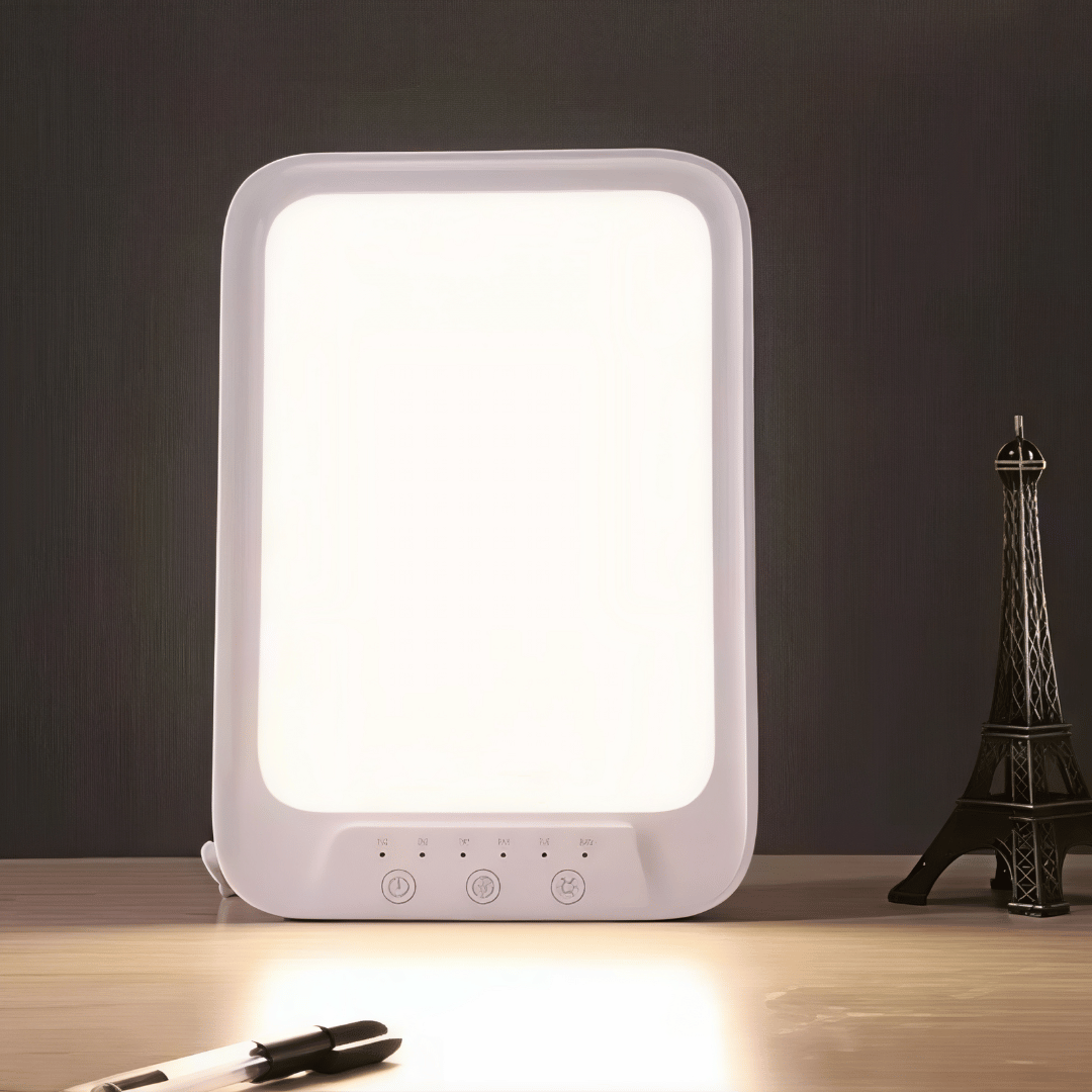 Tageslichtlampe 20000 Lux - LED Lichttherapie Lampe mit 3 Farbmodi & 5 Helligkeitsstufen, Touch-Steuerung
