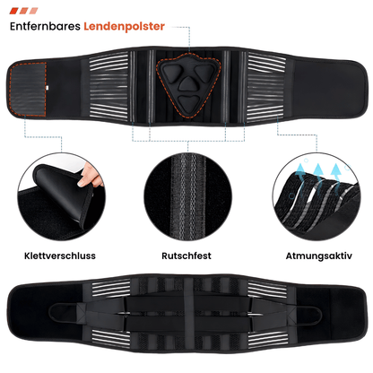 Revital Rückenstütze - Ergonomischer Stützgürtel zur Stabilisierung der Wirbelsäule & Linderung von Rückenschmerzen