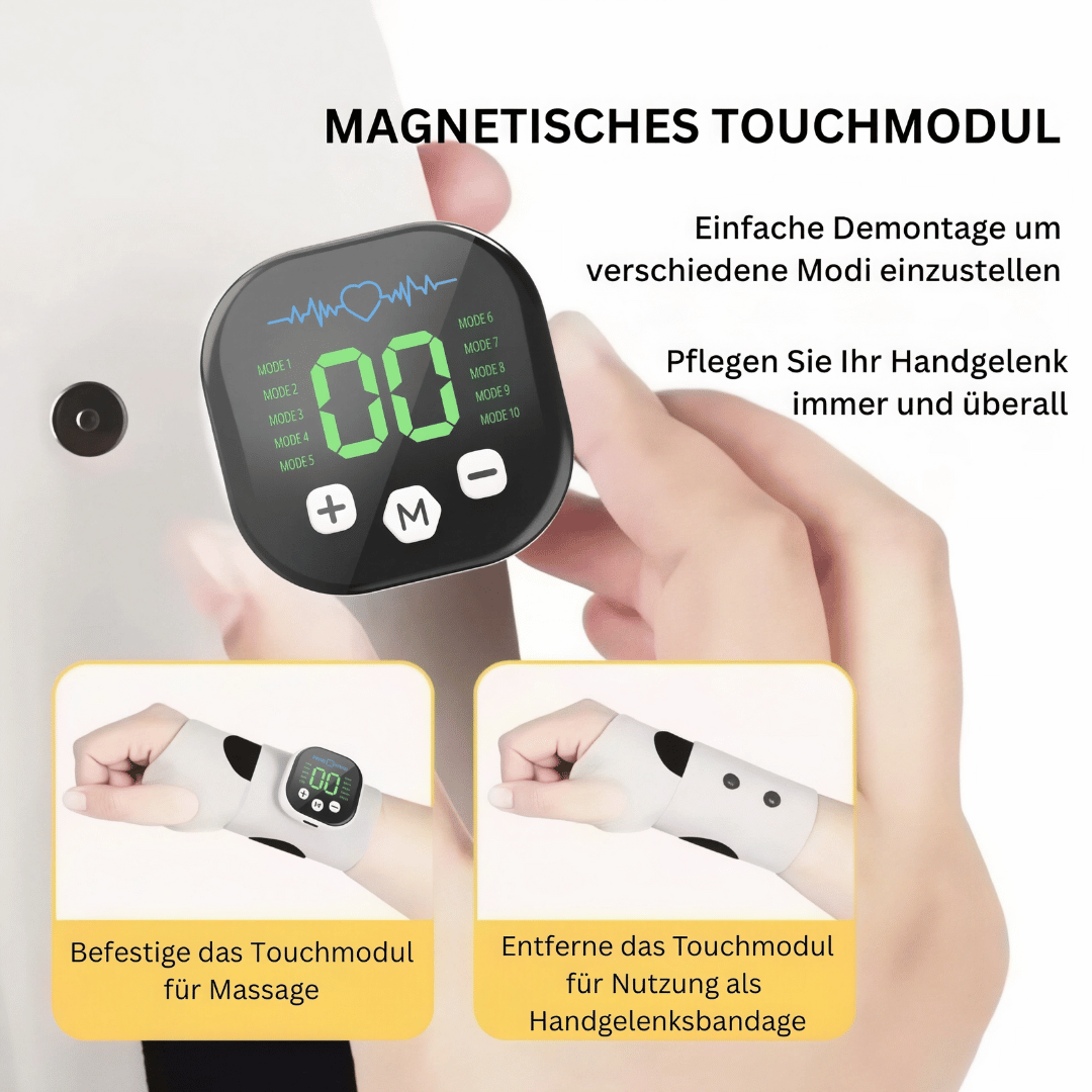 VitaPlus - Wärmendes Handgelenk-Massagegerät elektrisch - zur Anwendung bei Arthritis, Karpaltunnel & Entzündungen
