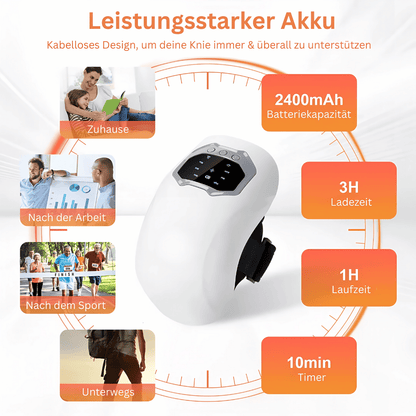 Smartes Knie-Massagegerät - Intelligente Massage mit Luftdruck, Vibration & Wärme für Knie, Schulter & Ellbogen