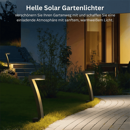Premium Solar Gartenlichter - 4/8 wasserdichte LED Außenleuchten für Wege, Terrasse, Einfahrt & Garten