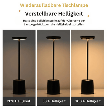 Kabellose LED Tischlampe mit Touchsteuerung - Mit 3 Farbmodi & dimmbarer Helligkeit, für stimmungsvolle Raumbeleuchtung