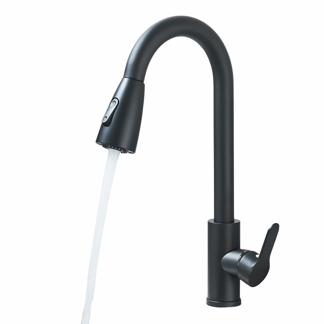 Versa Küchenarmatur – Moderner Wasserhahn mit ausziehbarem Sprühkopf für Warm- und Kaltwasser