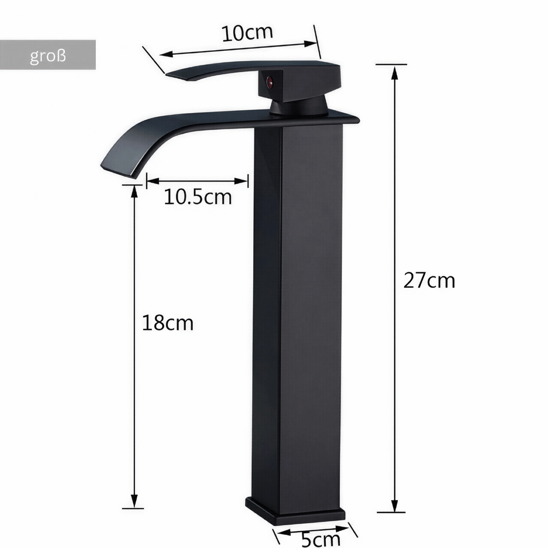 Nivela Badezimmer Armatur – Premium Edelstahl Wasserhahn mit Warm-/Kaltwasser Funktion für Bad & Küche