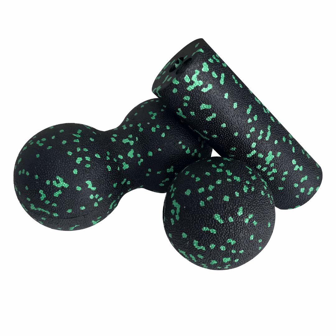 Faszien Massage Set 3-teilig - Schaumstoff-Rollen-Set für Yoga, Pilates & Muskelentspannung