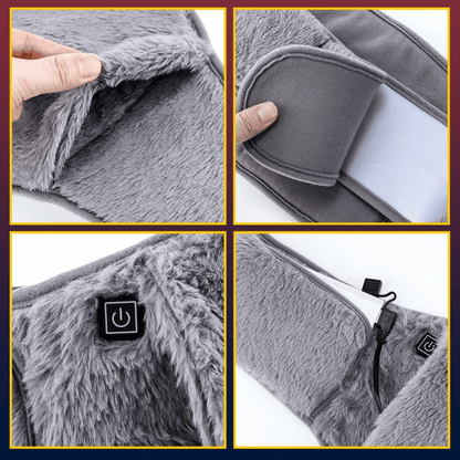 Flauschiger Wärmegürtel - 3-stufige Tiefenwärme zur Linderung von Bauch-, Rücken- & Unterleibsschmerzen