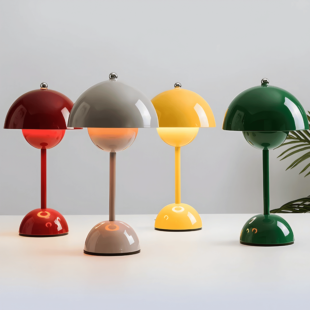 Velusa LED Tischlampe - Aufladbare Metall Nachttischlampe mit Touch Steuerung & 3 Lichtfarben