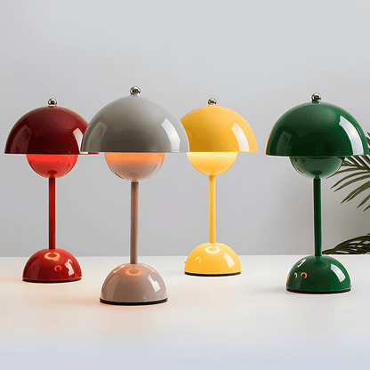 Velusa LED Tischlampe - Aufladbare Metall Nachttischlampe mit Touch Steuerung & 3 Lichtfarben