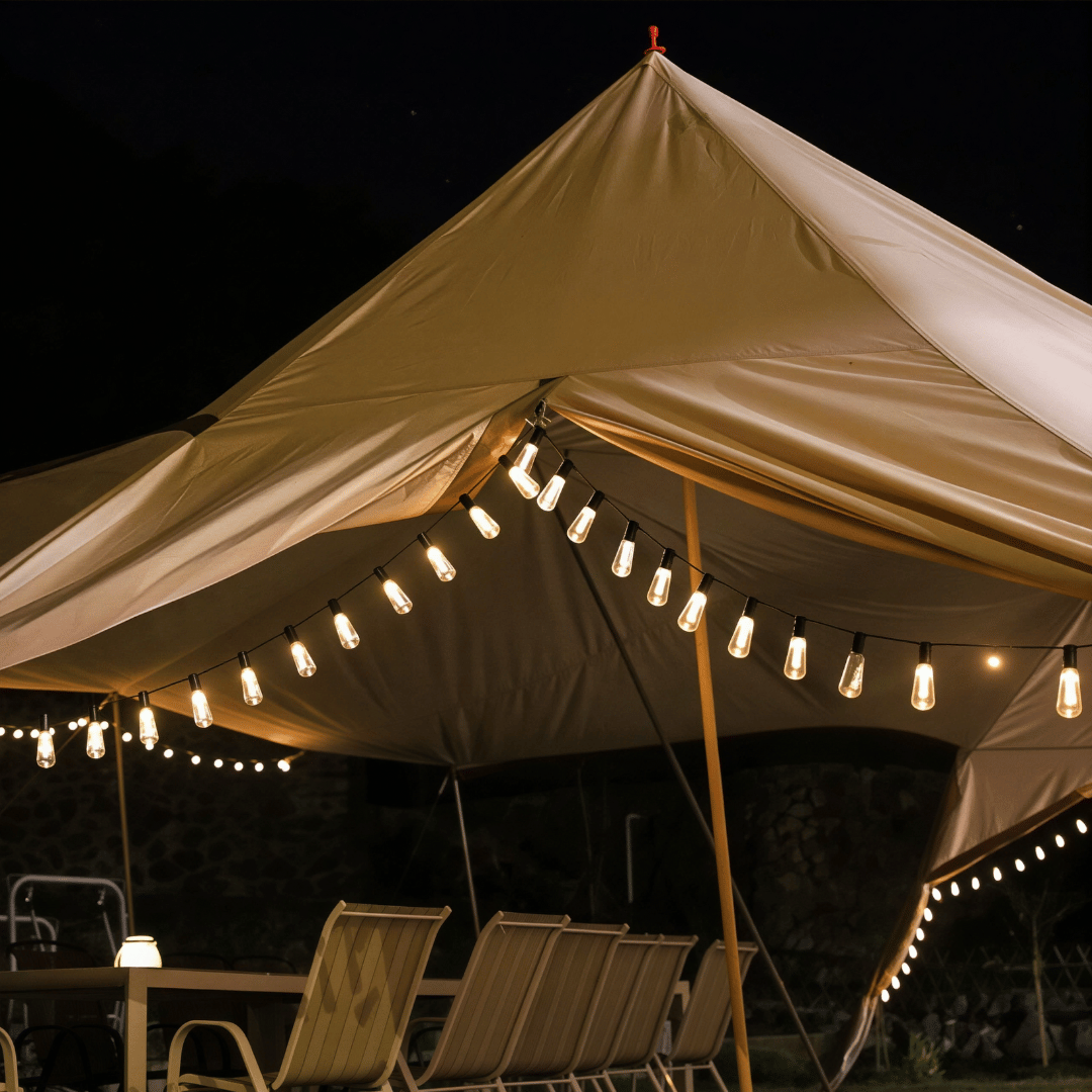 Retro Solar Lichterkette Outdoor - LED Beleuchtung mit Edison Birnen, wasserdicht & energiesparend für Terrasse & Hof