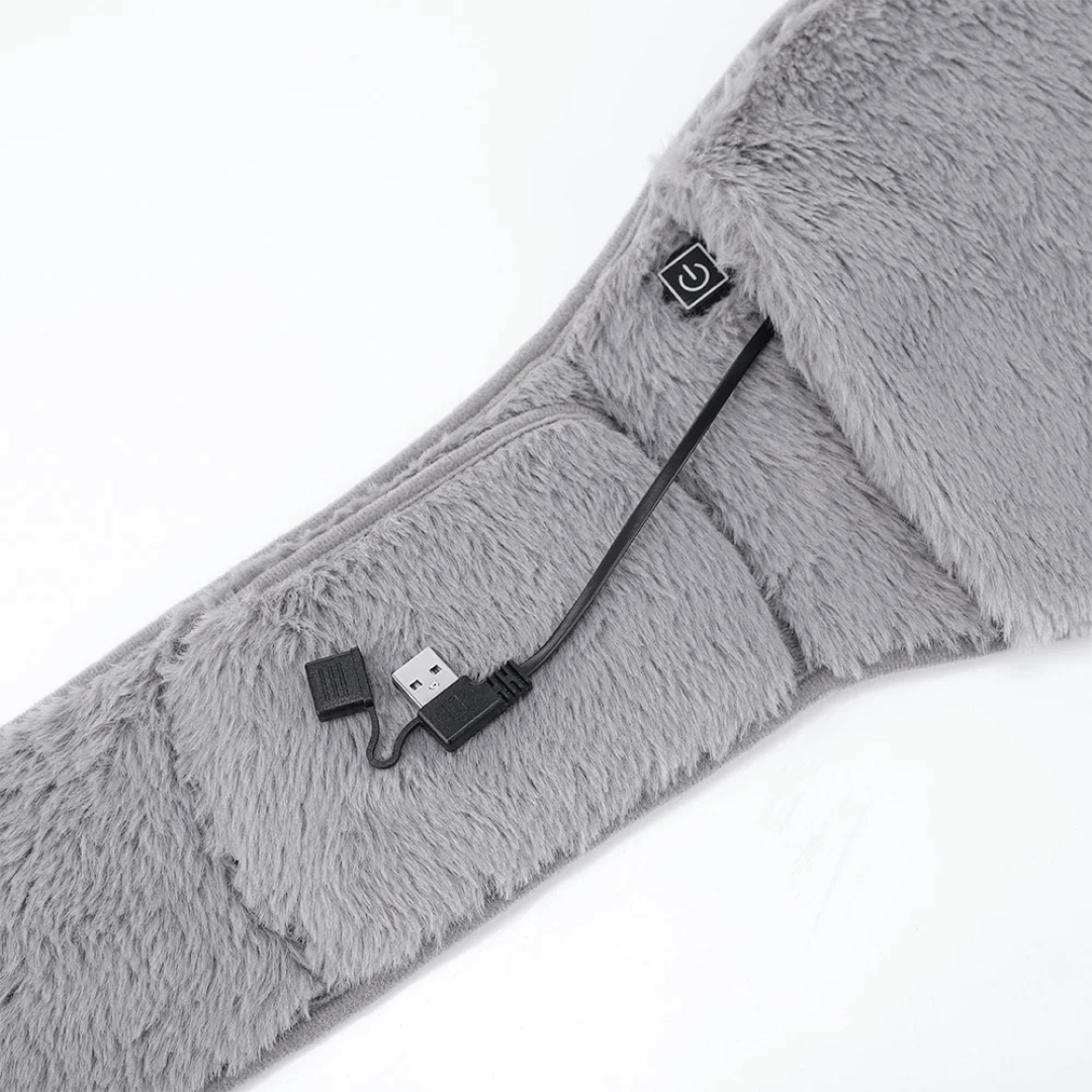 Flauschiger Wärmegürtel - 3-stufige Tiefenwärme zur Linderung von Bauch-, Rücken- & Unterleibsschmerzen