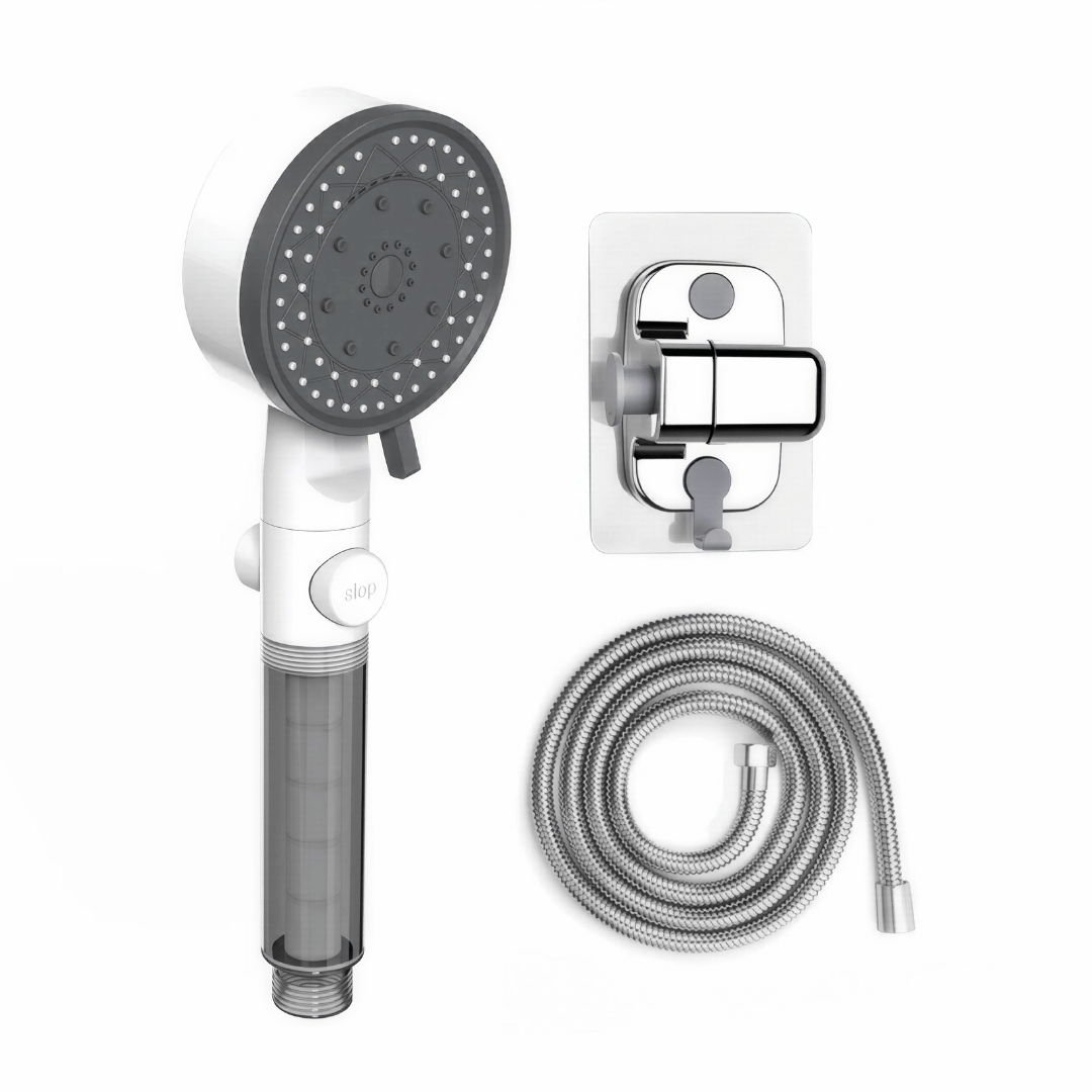 Hochdruck-Duschkopf mit Filter und 8 Strahlarten - wassersparend & robust