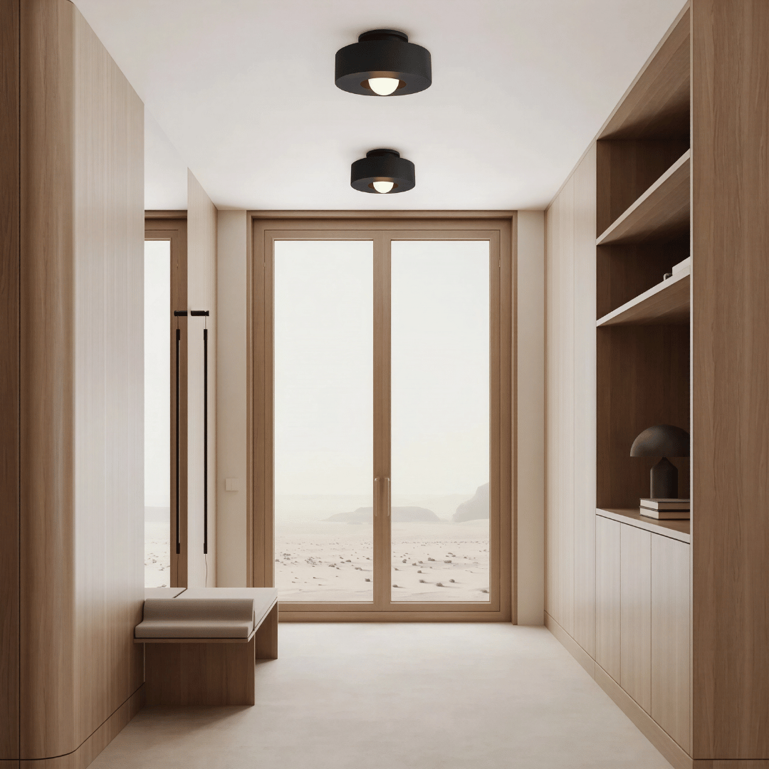 Aucera luxuriöse Deckenleuchte - Runde Deckenleuchte im Wabi-Sabi Stil für alle Räume, minimalistisches Design