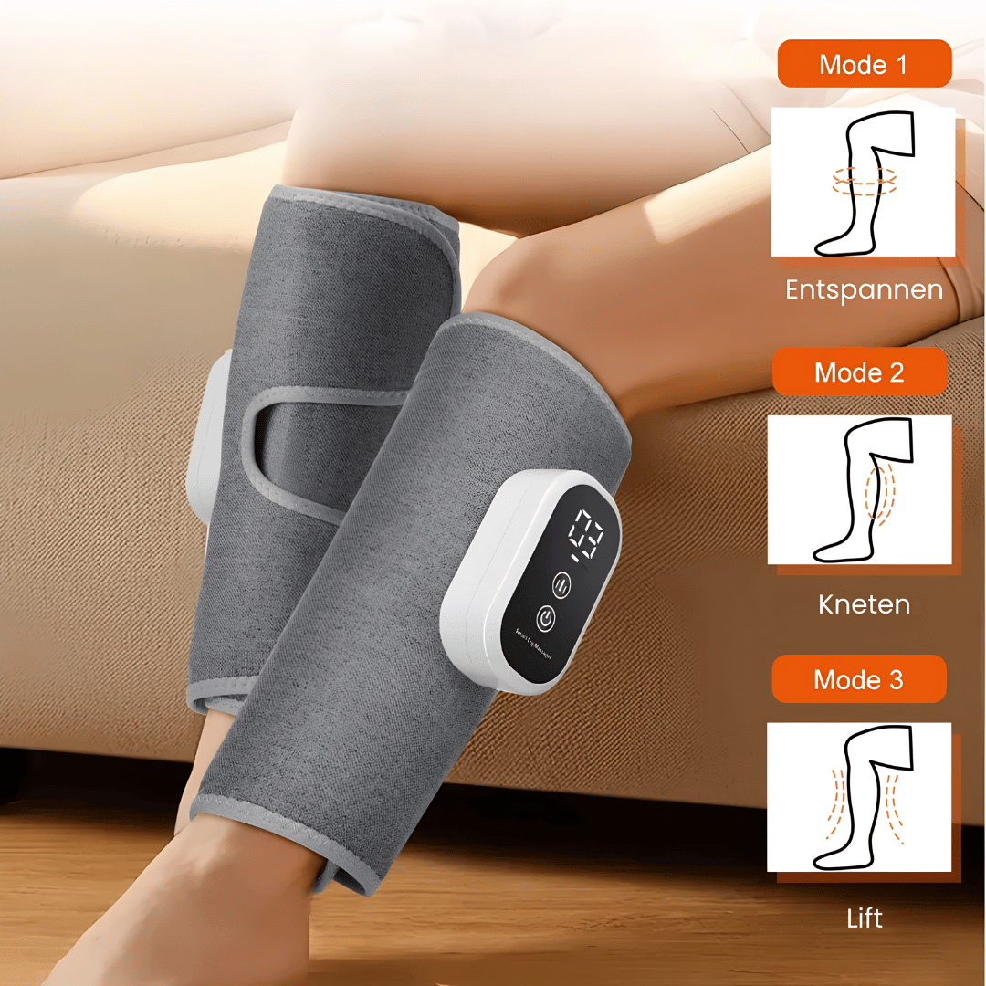 FlexRelief Wadenmassagegerät mit 360° Luftkompression  - Kabellos mit 3 Modi, für bessere Durchblutung & Muskelregeneration