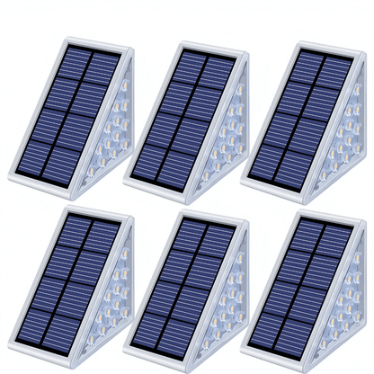 Solar Treppenlichter LED - wasserdichte Stufenbeleuchtung mit Anti-Diebstahl-Sicherung, für sichere Beleuchtung von Treppen