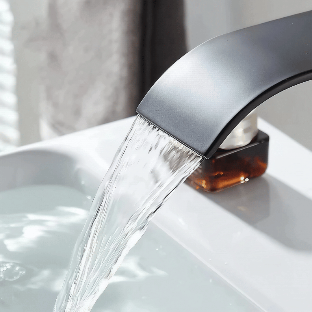 Nivela Badezimmer Armatur – Premium Edelstahl Wasserhahn mit Warm-/Kaltwasser Funktion für Bad & Küche