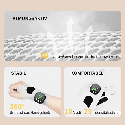 VitaPlus - Wärmendes Handgelenk-Massagegerät elektrisch - zur Anwendung bei Arthritis, Karpaltunnel & Entzündungen