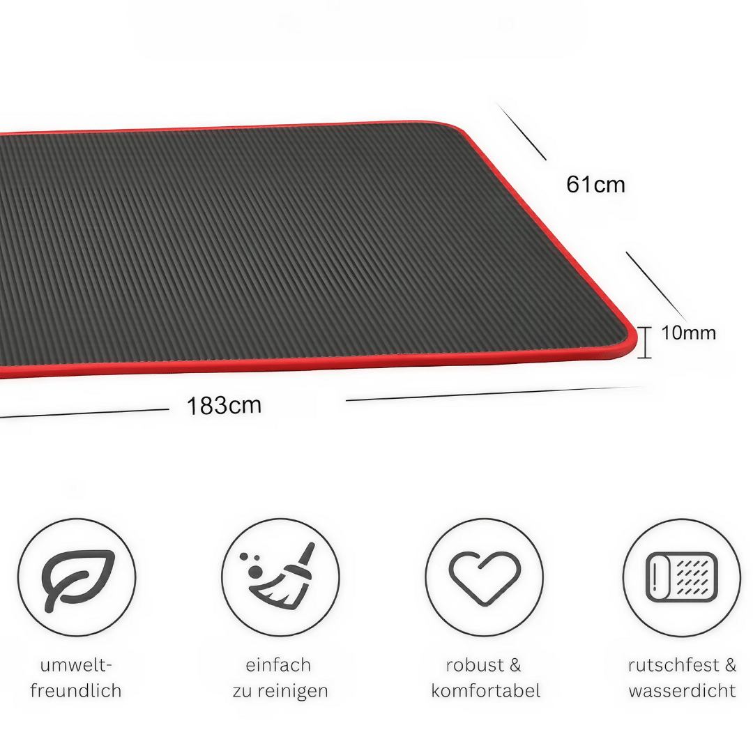 Eleva extradicke Yoga Matte - 10 mm extra dicke rutschfeste Matte - weich, rutschfest & ideal für Yoga, Fitness & Pilates