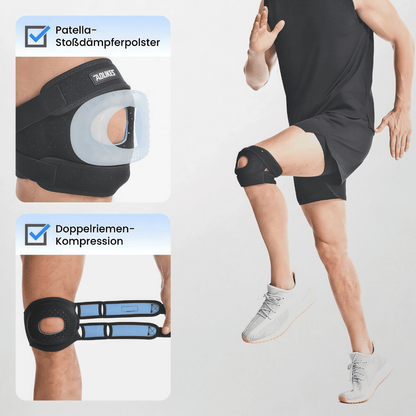 Orthopädische Knie Stütze 2.0 - Hochwertige Kniebandage mit Patella-Stütze für Stabilität & Gelenkschutz